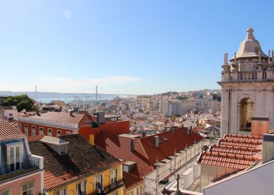 Ausblick über Lissabon von der Bar "Park" in einem Parkhaus